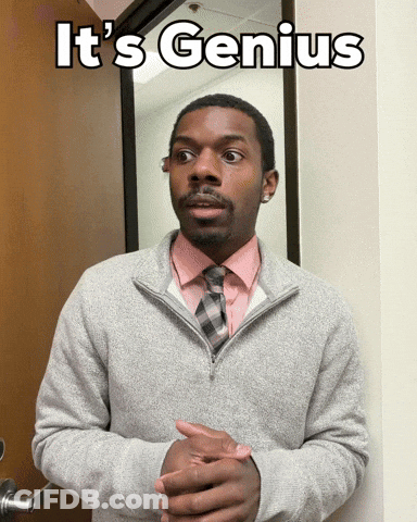 Man At Door Saying It's Genius GIF