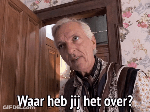 Man At Door Waar Heb Jij Het Over GIF
