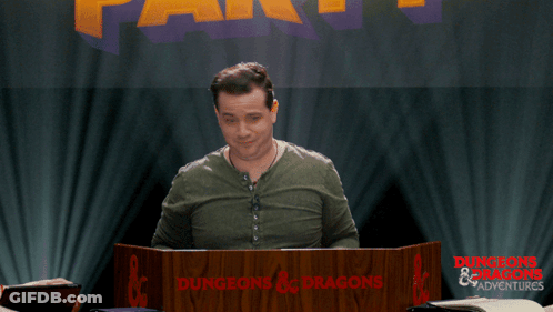 Man At Dungeons & Dragons Podium GIF