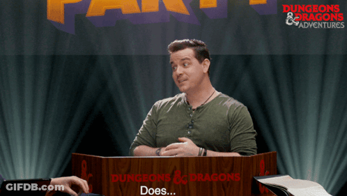 Man At Dungeons & Dragons Podium GIF