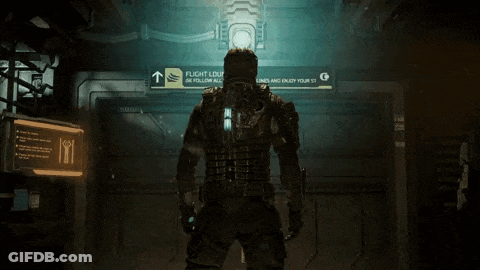 Man At Flight Lounge Sign GIF