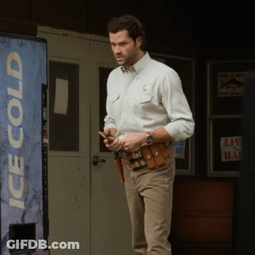Man At Ice Cold Vending Machine GIF