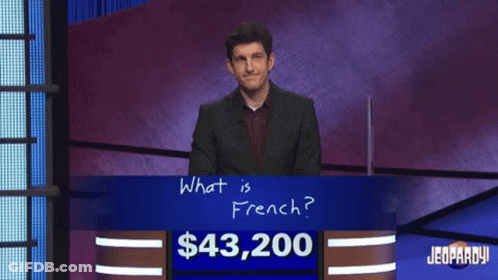 Man At Jeopardy Board Saying $6,200 GIF