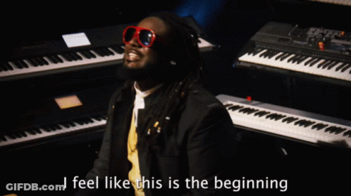 Man At Keyboard Saying I Feel Like This Is The Beginning GIF