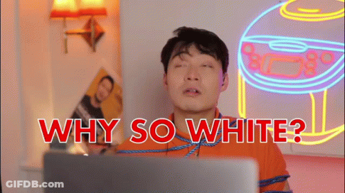 Man At Laptop Saying Why So White GIF