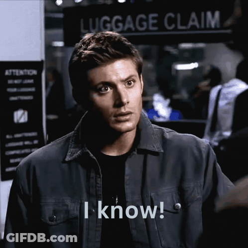 Man At Luggage Claim Saying I Know GIF