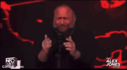Man At Microphone Alex Jones Show GIF