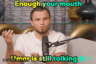 Man At Microphone Enough Your Mouth Umar Still Talking GIF