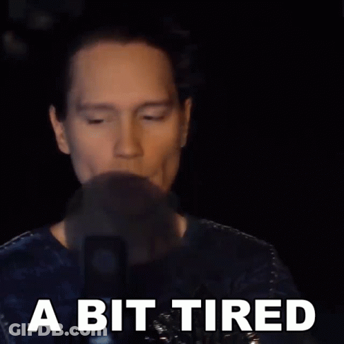 Man At Microphone Saying A Bit Tired GIF