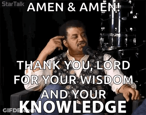 Man At Microphone Saying Amen & Amen Thank You Lord For Your Wisdom And Your Knowledge GIF