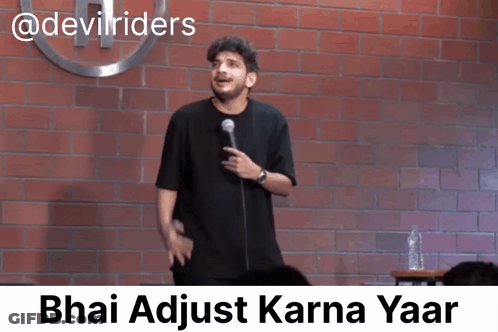 Man At Microphone Saying Bhai Adjust Karna Yaar GIF