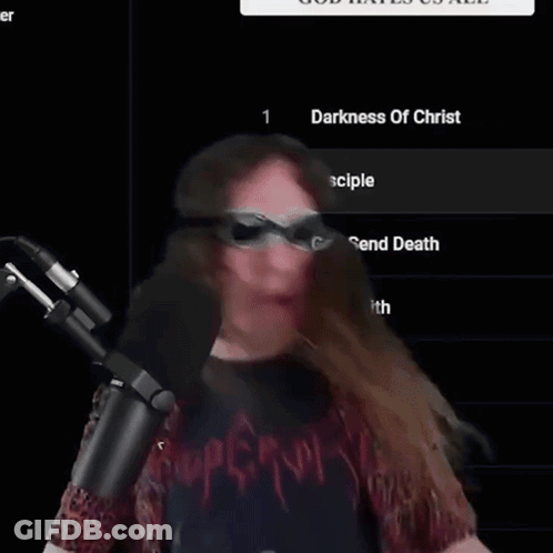 Man At Microphone Saying Darkness Of Christ GIF
