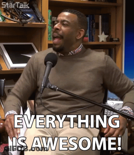 Man At Microphone Saying Everything Is Awesome GIF
