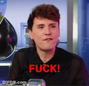 Man At Microphone Saying Fuck In Red GIF