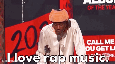 Man At Microphone Saying I Love Rap Music GIF