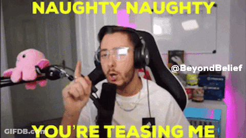 Man At Microphone Saying Naughty Naughty You're Teasing Me GIF