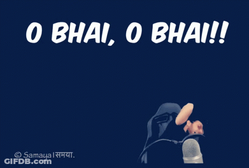Man At Microphone Saying O Bhai O Bhai GIF
