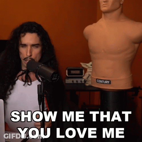 Man At Microphone Saying Show Me That You Love Me GIF