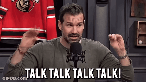 Man At Microphone Saying Talk GIF