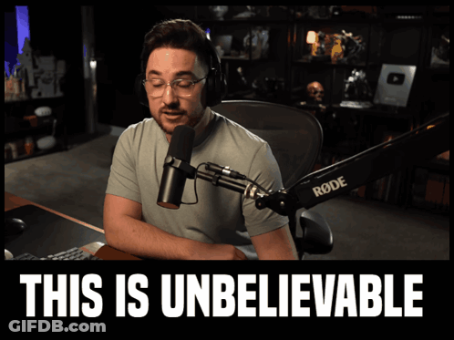 Man At Microphone Saying This Is Unbelievable GIF