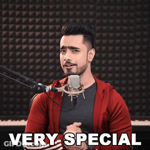 Man At Microphone Saying Very Special GIF
