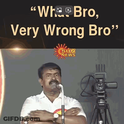 Man At Microphone Saying What Bro Very Wrong Bro GIF