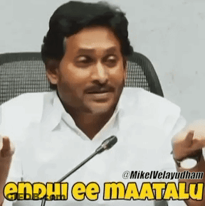 Man At Microphone With Endhi Ee Maatalu GIF