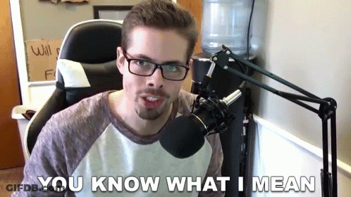 Man At Microphone With You Know What I Mean GIF