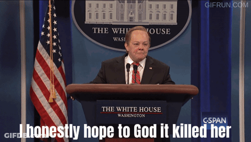 Man At Podium In Front Of White House Sign GIF