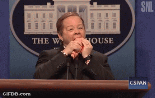 Man At Podium In Front Of White House Sign GIF