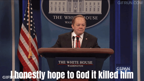 Man At Podium In Front Of White House Sign GIF