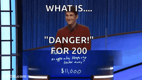 Man At Podium Saying Danger For 200 GIF