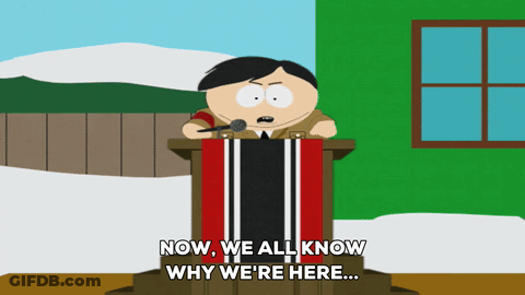 Man At Podium Saying Now We Know Why We Are Here GIF