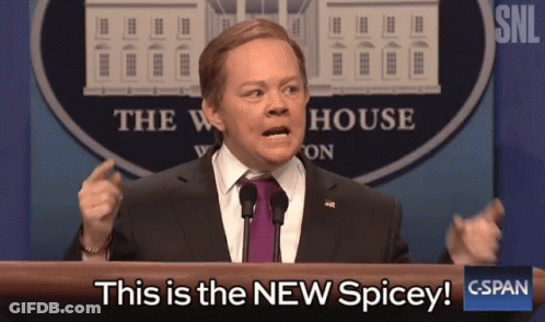 Man At Podium Saying This Is The New Spicey GIF