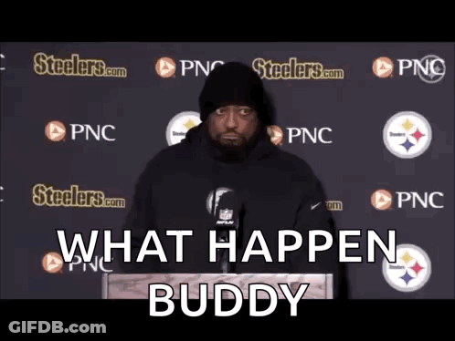 Man At Podium Saying What Happen Buddy GIF