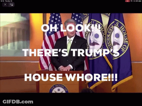 Man At Podium Says Oh Look There S Trump S House Whore GIF