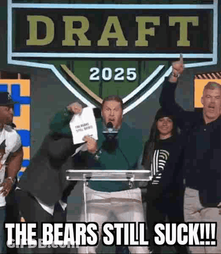Man At Podium With Draft 2025 Sign GIF