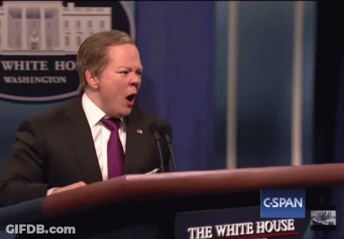 Man At Podium With White House Sign GIF