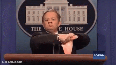 Man At Podium With White House Sign GIF