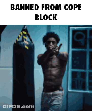 Man At Punching Bag Banned From Cope Block GIF