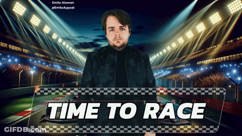 Man At Race Track Saying Time To Race GIF