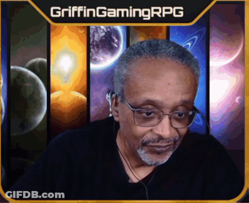 Man At Screen With Griffin Gaming RPG GIF