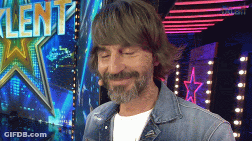 Man At Talent Sign GIF