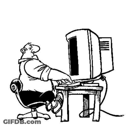Man Ate By Y2k Computer Bug GIF