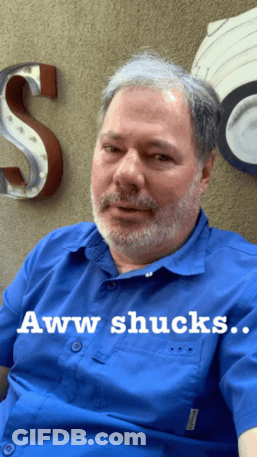 Man Aww Shucks GIF