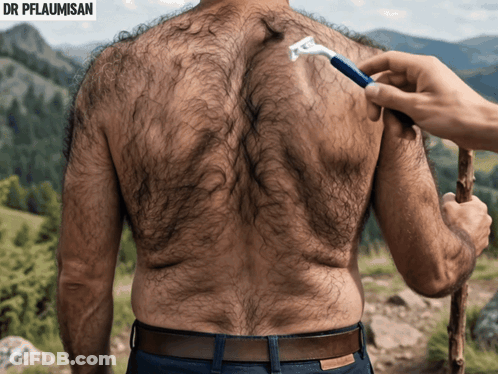 Man Back Shaved With Razor Dr Pflaumisan GIF