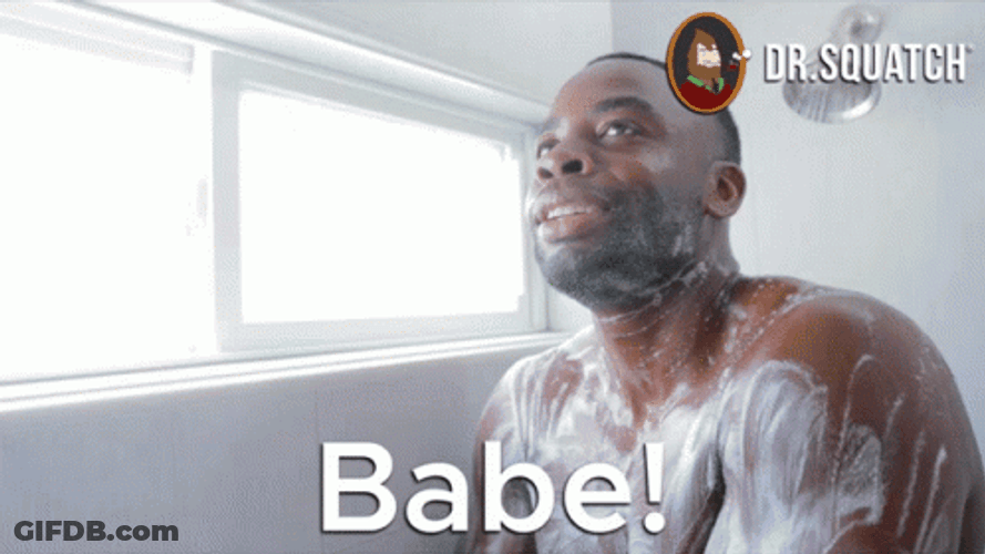 Man Bathing And Screaming Babe GIF