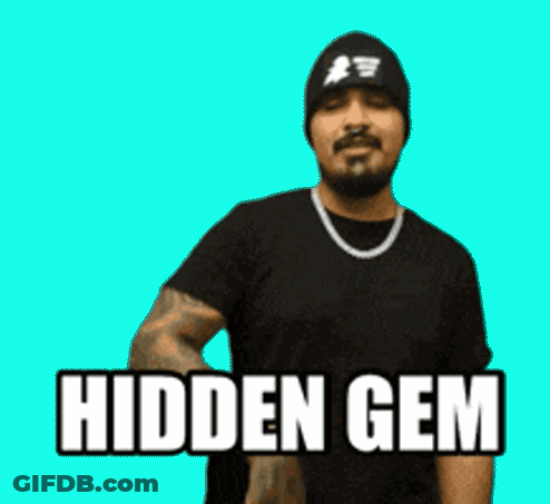 Man Beanie Necklace Smoking Cigarette Saying Hidden Gem GIF