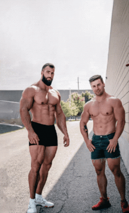 Man Becoming Giant With Muscle Growth GIF