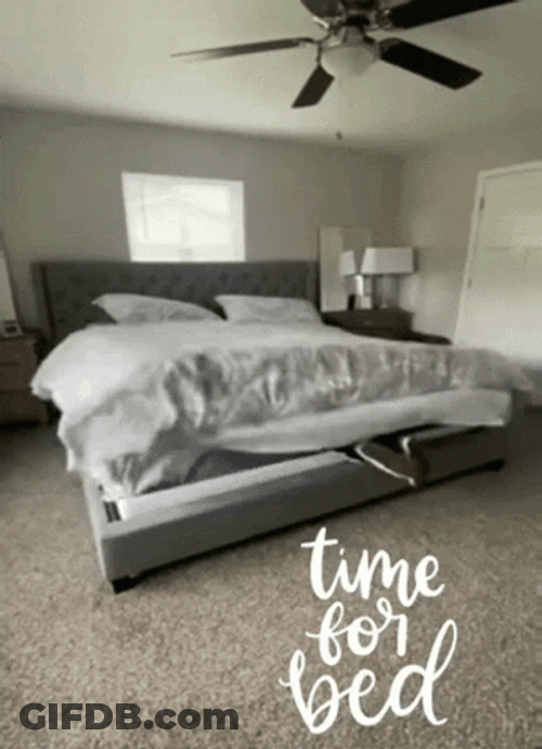 Man Bed Fall Time To Sleep Meme GIF